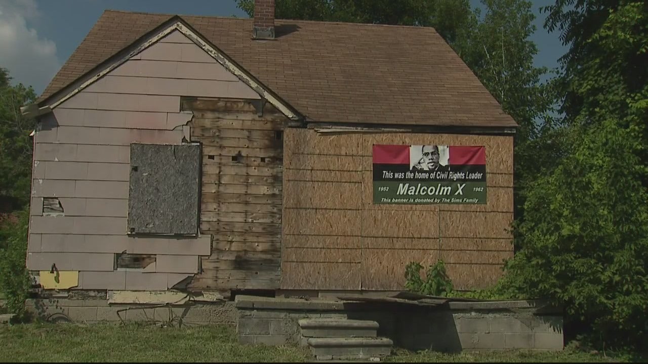 Fox 2 News image of former home of Malcolm X